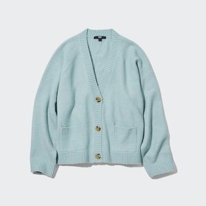 NWOT Uniqlo Women’s Soufflé Yarn Short Cardigan in 61 Blue